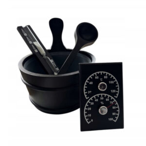 Zestaw akcesoriów do sauny 4Living - czarny